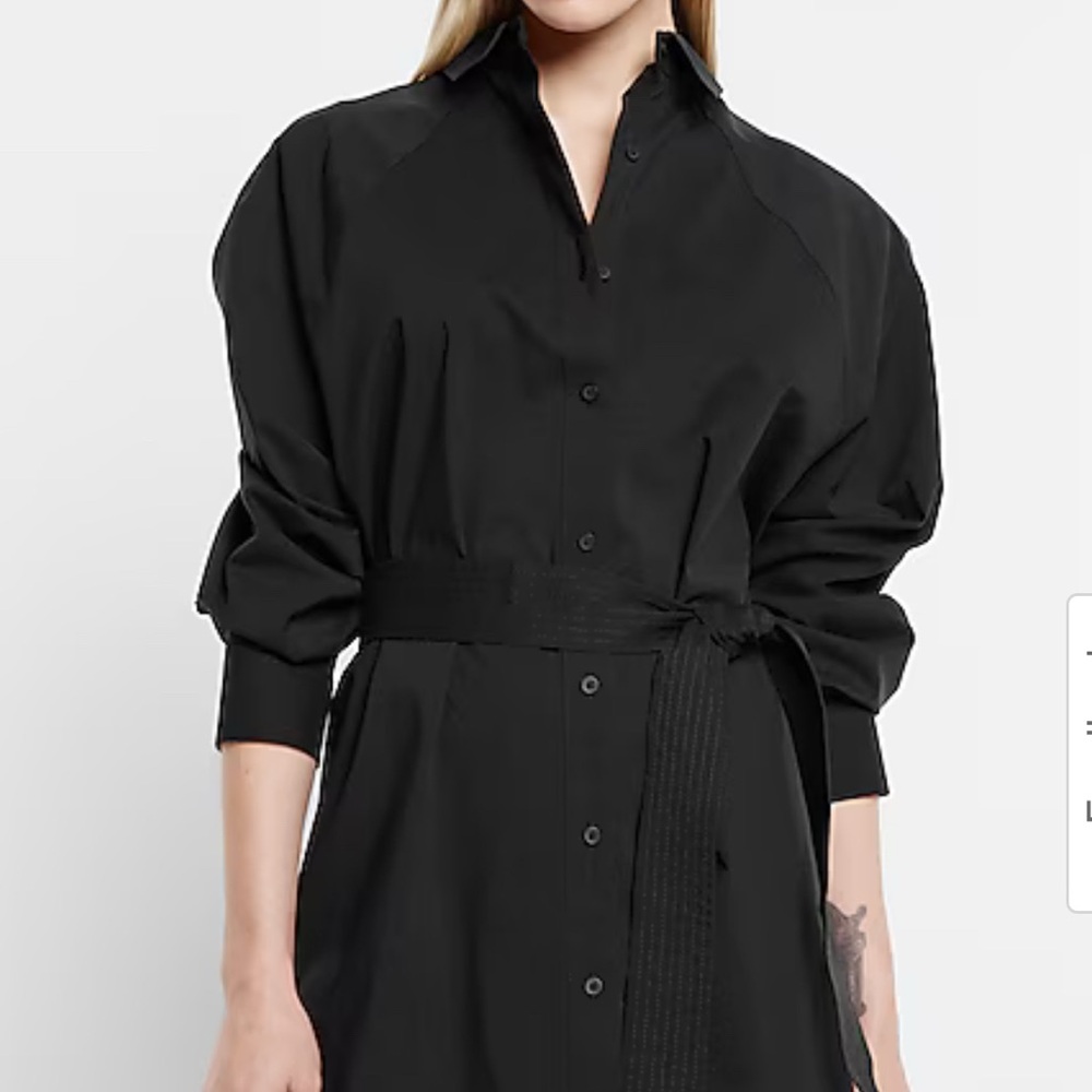 Express Black Shirt Dress